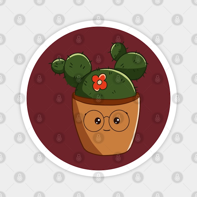 Cute potted cactus Magnet by Doya